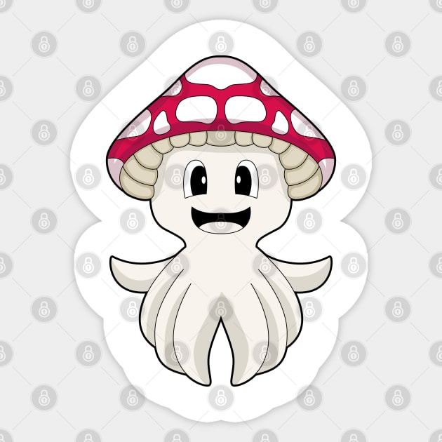 Octopus Mushroom Sticker by Markus Schnabel